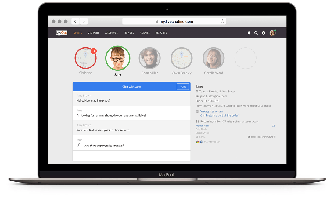 Tour pelo LiveChat: Para agentes