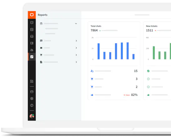 Reporting view for LiveChat® Mac app