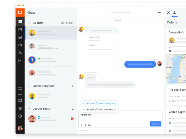 LiveChat® web app features